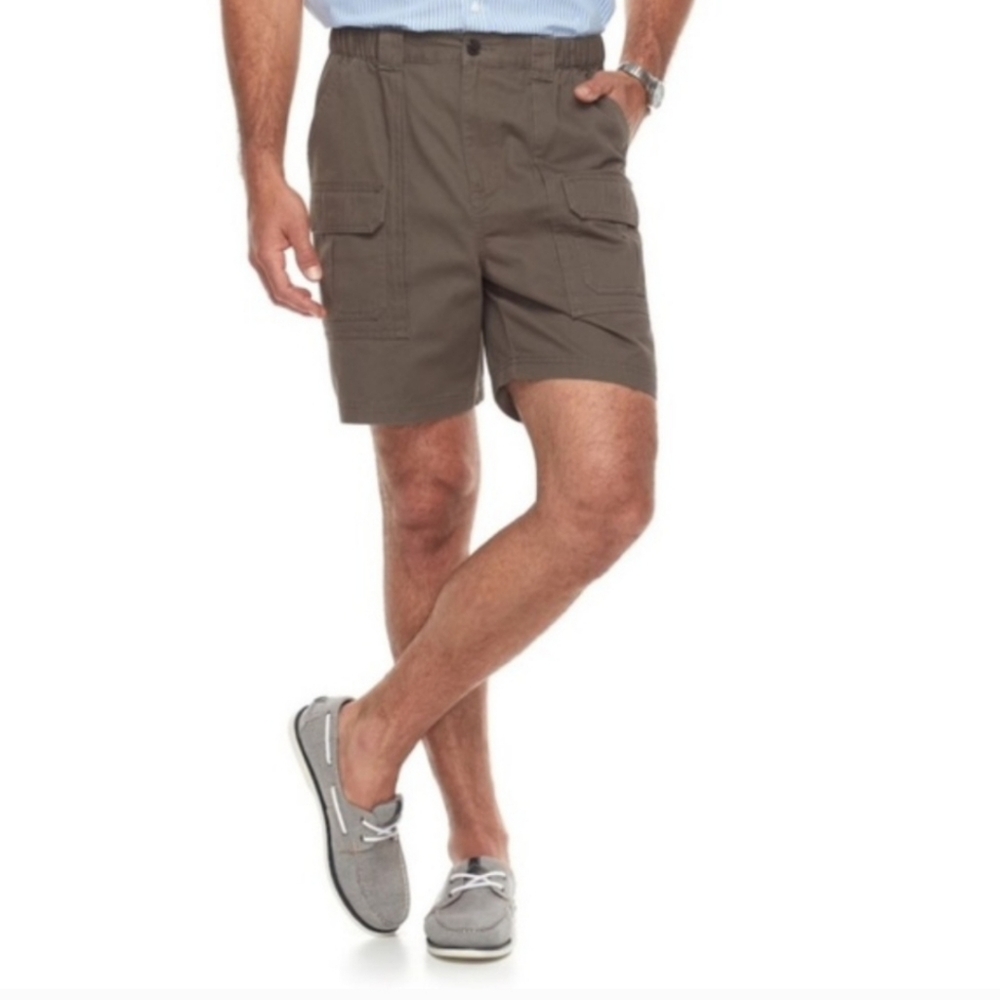 Croft & Barrow Side-Elastic Cargo Shorts Mens Size 42
